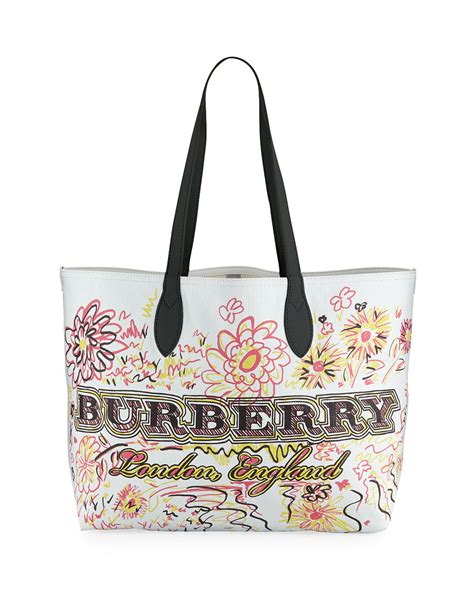 burberry medium doodle canvas tote bag|burberry tote bag.